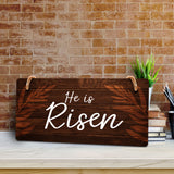He is Risen 5x10 Hanging Wall or Door Sign | Religious Home Decor