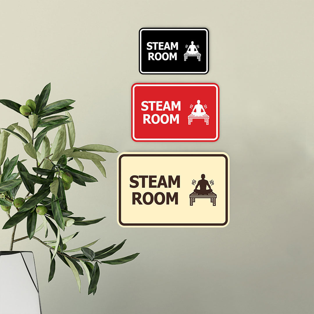Signs ByLITA Classic Framed Steam Room Wall or Door Sign