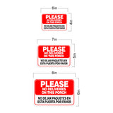 Classic Framed Plus Please No Deliveries On This Porch / No dejar paquetes en esta puerta Por favor Door or Wall Sign | Business & Warehouse Signage
