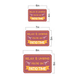 Classic Framed Plus Relax & Unwind You're On Patio Time Wall or Door Sign | Funny Home Decor
