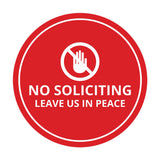 Circle No Soliciting Leave Us In Peace Wall or Door Sign