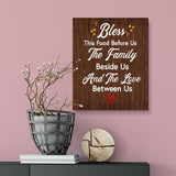 Designs ByLITA Bless This Food Before Us The Family Beside Us And The Love, Between Us, Wall Print Art | Religious Home Decor (Unframed or Framed)