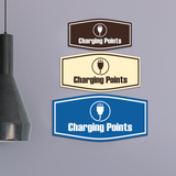 Fancy Charging Points Wall or Door Sign