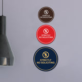 Circle Strictly No Soliciting Wall or Door Sign