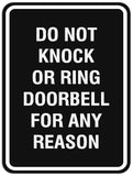 Signs ByLITA Portrait Round Do not knock or ring doorbell Sign - Laser-Engraved Lettering | Durable ABS Plastic | Vibrant Colors | Powerful Foam Tape