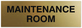 Signs ByLITA Basic Maintenance Room Sign - Laser-Engraved Lettering | Durable ABS Plastic | Vibrant Colors | Powerful Foam Tape