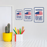 Portrait Round Plus Warning Does Not Play Well With Liberals Door or Wall Sign