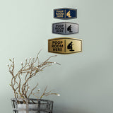 Signs ByLITA Fancy Poop Room Here Wall or Door Sign