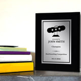 Skateboarding Customizable Black Frame Wooden Award Plaque | Easel Mount Option | Achievement and Recognition Personalizable Plaques