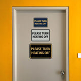 Signs ByLITA Classic Framed Please Turn Heating Off Door or Wall Sign | Eco-Friendly Home Signs