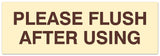 Signs ByLITA Basic Please Flush After Using Sign - Laser-Engraved Lettering | Durable ABS Plastic | Vibrant Colors | Powerful Foam Tape