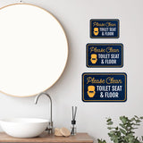 Classic Framed Plus Please Clean Toilet Seat & Floor Wall or Door Sign | Friendly Home Signage