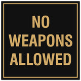 Signs ByLITA Square No Weapons Allowed Sign - Easy Installation | Durable Material