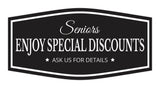Signs ByLITA Fancy Seniors Enjoy Special Discounts. Ask Us for Details Easy Installation | Durable Construction | Barbers | Grooming and Styling | Hair Wall or Door Sign