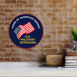 Circle Plus Home of American Heroes: U.S. Military Veterans Door or Wall Sign Honor Veterans with Military Signs | US Pride | Veteran Gratitude and Discount Signs