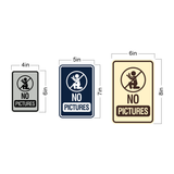Signs ByLITA Portrait Round No pictures Wall or Door Sign