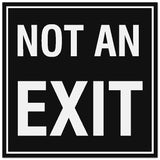 Signs ByLITA Square Not an Exit Sign - Easy Installation | Durable Material