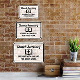 Classic Framed Plus Church Secretary – Serving With a Heart For God’s Work Door or Wall Sign | Church and Place of Worship Signs