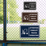 Signs ByLITA Classic Framed Attention! Forklift Trucks Operating Door or Wall Sign Easy Installation | Health And Safety | Building And Hospitality Signs