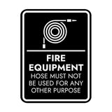 Signs ByLITA Portrait Round Fire Equipment: Hose Must Not Be Used For Any Other Purpose Door or Wall Sign Easy Installation | Health And Safety | Building And Danger Signs