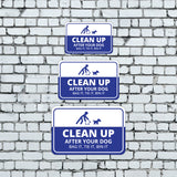 Classic Framed Plus Clean Up After Your Dog Bag It, Tie It, Bin It Wall or Door Sign | Public Warning Signage