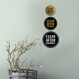 Signs ByLITA Circle Clean After Yourself Wall or Door Sign