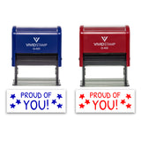 All Quality Proud of You! Self-Inking Rubber Stamp Motivational Teacher Stamps | Homework And Grading | Classroom Supplies