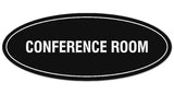 Signs ByLITA Oval Conference Room Sign - Laser-Engraved Lettering | Durable ABS Plastic | Vibrant Colors | Powerful Foam Tape