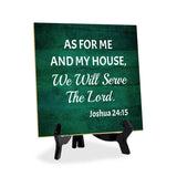 Religious Home Decor 5"x 5" Square Table Sign With Acrylic Easel