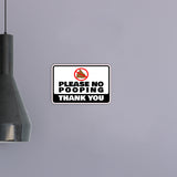 Classic Framed Plus Please No Pooping Thank You Wall or Door Sign | RV Accessories