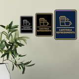 Signs ByLITA Portrait Round Cafeteria Refreshments Door or Wall Sign Easy Installation | Directing Artists & Co-Workers | Music | Concert | Festivals
