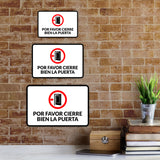 Classic Framed Plus Por Favor Cierre Bien la Puerta Door or Wall Sign | Spanish | Office Business Sign