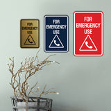 Signs ByLITA Portrait Round For Emergency Use Wall or Door Sign