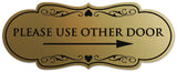 Signs ByLITA Designer Please Use Other Door (Right Arrow) Sign - Easy Installation | Durable Wall or Door Sign