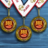 All Quality Wreath Design BBQ Medal | Competition | High Quality Metal Medal - 1st, 2nd, 3rd Place