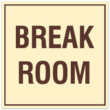 Signs ByLITA Square Break Room Sign - Easy Installation | Durable Material