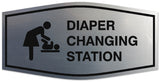 Signs ByLITA Fancy Diaper changing station Sign - Laser-Engraved Lettering | Durable ABS Plastic | Vibrant Colors | Powerful Foam Tape Wall or Door Sign