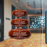 Victorian Plus Please Keep Door Closed Wall or Door Sign | Business and Workplace Signage