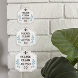 Heritage Plus Please Clean As You Go Wall or Door Sign | Public Spaces Signage