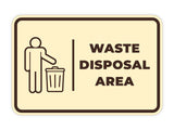 Signs ByLITA Classic Framed Waste Disposal Area Door or Wall Sign Easy Installation | Health And Safety | Building And Hospitality Signs