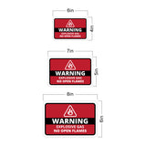 Classic Framed Plus Warning Explosive Gas No Open Flames Door or Wall Sign | Workplace Health and Safety Warning Signage