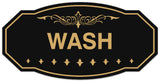 Signs ByLITA Victorian Wash Wall or Door Sign - Laser-Engraved Lettering | Durable ABS Plastic | Vibrant Colors | Powerful Foam Tape