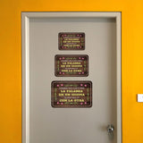 Classic Framed Plus Spanglish: cuando you can't find la palabra en un idioma so you fill it con la otra Door or Wall Sign | Funny Spanish Signs For Stores & Businesses