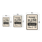 Portrait Round Plus Please Flush This Is Not Show & Tell Wall or Door Sign | Office & Workspace Bathroom Signage