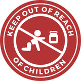Circle Plus Keep Out Of Reach Of Children Wall or Door Sign | Safety Signs For School