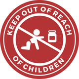 Circle Plus Keep Out Of Reach Of Children Wall or Door Sign | Safety Signs For School