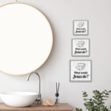 Square Plus What Would Jesus Do? Wall or Door Sign | Office & Workspace Bathroom Signage