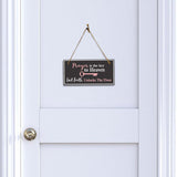Prayer Is The Key To Heaven But Faith Unlocks The Door 5x10 Hanging Plus Wall or Door Sign | Religious Home Decor