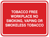 Signs ByLITA Classic Framed TOBACCO FREE WORKPLACE NO SMOKING, VAPING OR SMOKELESS TOBACCO Door or Wall Sign Durable ABS Plastic | Laser Engraved | Easy Installation | Elegant Design