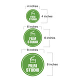 Circle Plus Film Studio Wall or Door Sign | Easy Installation | Business & Studio Signage